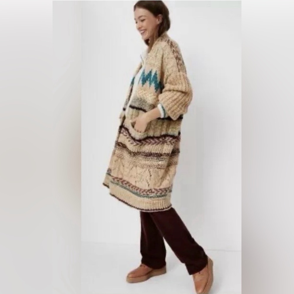 Anthropologie Pilcro Lilly Longline Western Duster Cardigan